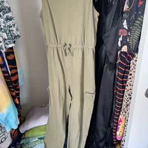 Wonder Nation Khaki Sleeveless Jumpsuit